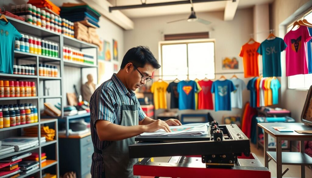 usaha sablon kaos lokal